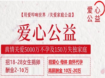 嘉禾捐卵助孕生子 爱心志愿者招募